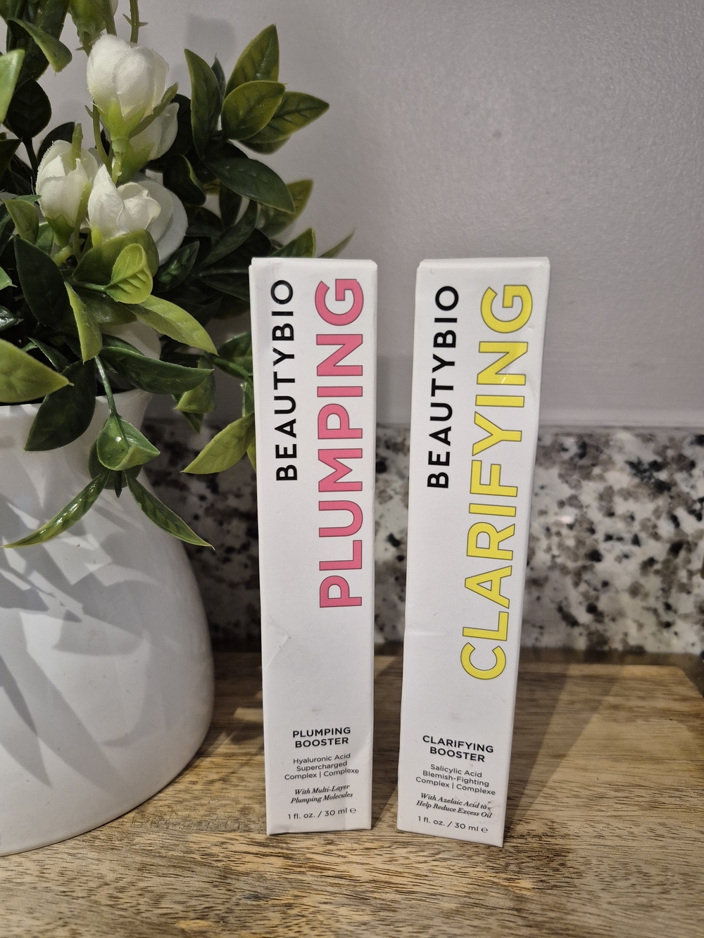 BEAUTYBIO Plumping & Clarifying Boosters - Pink & Yellow